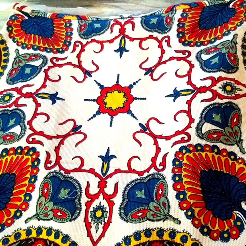 TOMMY HILFIGER  Kaleidoscope Festive Fabric Zipper Wiggle Summer Spring  Skirt 8 - Picture 4 of 12